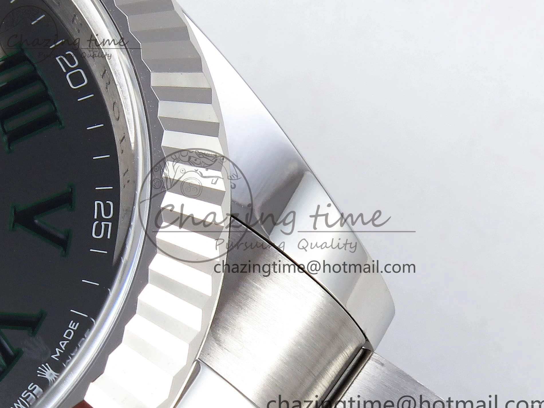 Best Edition Steel Dial Oyster Green Gray VR3235 on 126334 DateJust Roman C+F 41 Bracelet 904L SS 1:1 0223